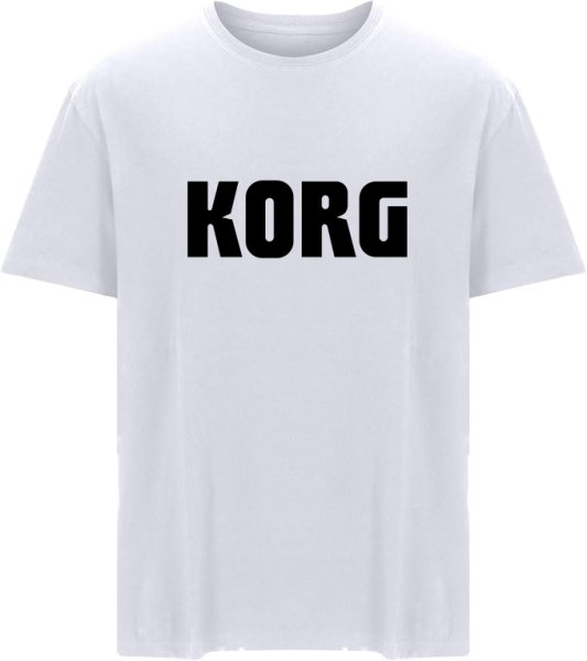 Korg Premium Graphic T-Shirt, White, Medium