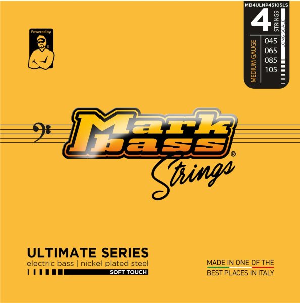 Long Scale Soft Touch 4 Bass Strings - Nickel Plated Steel, Medium Gauge