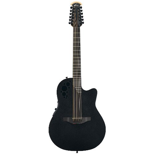 Elite 12 string Acoustic / Electric Guitar, Black