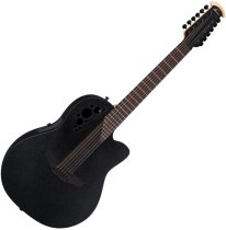 Elite 12 string Acoustic / Electric Guitar, Black