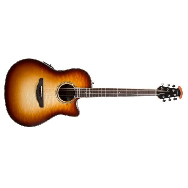 Celebrity Standard Exotic Quilt Maple Acoustic / Electric Guitar, Cognac Burst / Natural Gloss