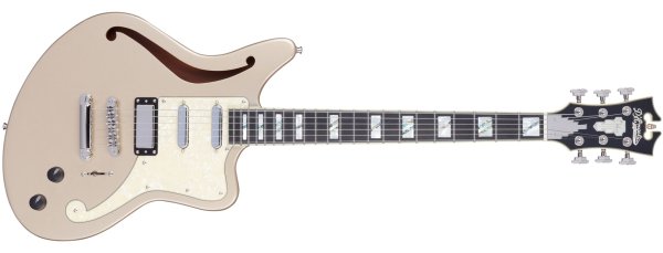 Premier Bedford Offset Solid Body Electric Guitar, Desert Gold