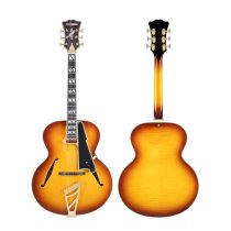 Excel Style B Hollow Body Electric Guitar, Dark Iced Tea Burst