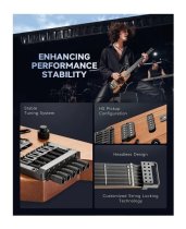 Electric Guitar for Travel and Silent Practice, Natural