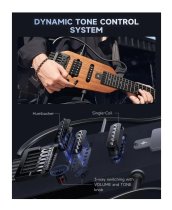Electric Guitar for Travel and Silent Practice, Natural