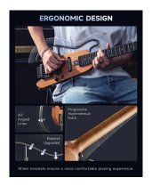 Electric Guitar for Travel and Silent Practice, Natural