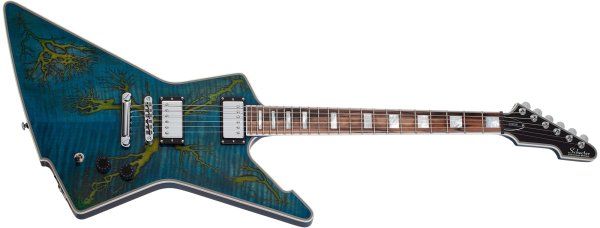 E-1 Electro-Resin Electric Guitar, Transparent Blue