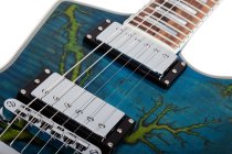 E-1 Electro-Resin Electric Guitar, Transparent Blue