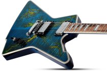 E-1 Electro-Resin Electric Guitar, Transparent Blue