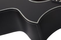 Regulo Caro-7 7-String Acoustic / Electric Guitar, Satin Black