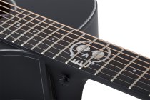 Regulo Caro-7 7-String Acoustic / Electric Guitar, Satin Black