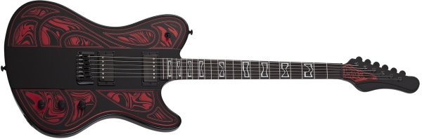 Ultra Przym Mercury Rose Electric Guitar, Gloss Black