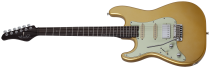 Nick Johnston Traditional 10th Anniversary HSS Left-Handed Electric Guitar, Atomic Saffron