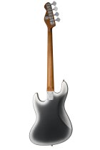 4-String Electric Bass with Deluxe Gig Bag, High-Gloss Metallic Dark Silver Finish