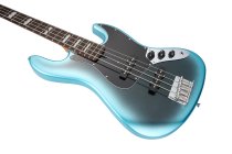 4-String Electric Bass with Deluxe Gig Bag, High-Gloss Metallic Dark Blue Finish