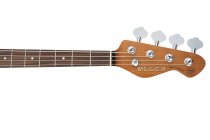 4-String Electric Bass with Deluxe Gig Bag, High-Gloss Metallic Dark Blue Finish