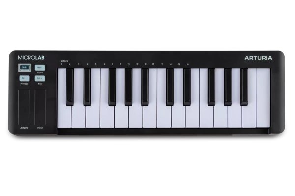 Compact 25-Key USB - MIDI Controller, Black