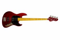 4-String GV GLOXY GOG Series Passive Electric Bass MP FC With Gig Bag, Red Passion