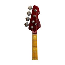 4-String GV GLOXY GOG Series Passive Electric Bass MP FC With Gig Bag, Red Passion