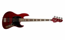 4-String GV GLOXY GOG Series Passive Electric Bass RW FC With Gig Bag, Red Passion