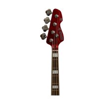 4-String GV GLOXY GOG Series Passive Electric Bass RW FC With Gig Bag, Red Passion