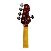 5-String GV GLOXY GOG Series Passive Electric Bass MP FC With Gig Bag, Red Passion