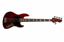 5-String GV GLOXY GOG Series Passive Electric Bass RW FC With Gig Bag, Red Passion