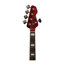 5-String GV GLOXY GOG Series Passive Electric Bass RW FC With Gig Bag, Red Passion