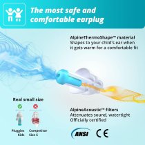 Earplugs for kids - Comfortable earplugs for water, noise, and air pressure