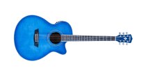 Festival EA15 Acoustic/Electric Guitar, Flame Transparent Blue