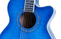 Festival EA15 Acoustic/Electric Guitar, Flame Transparent Blue