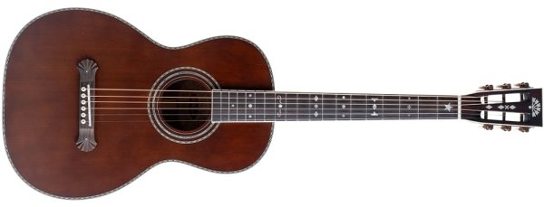 Victorian Vintage Parlour Acoustic Guitar, Natural Antique Matte