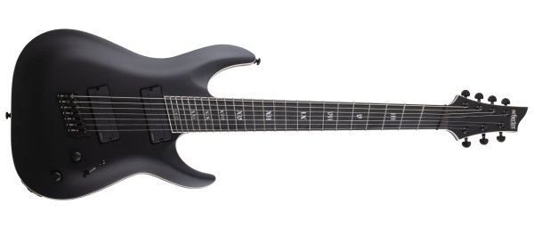 C-7 Multiscale SLS Elite Evil Twin Electric Guitar, Satin Black