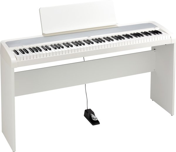 88-Key Digital Piano With Audio & MIDI USB, White With Stand