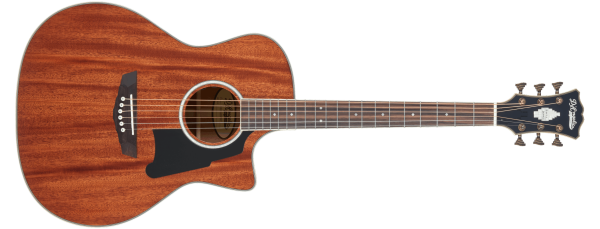 Excel Gramercy Acoustic / Electric Guitar, Natural Mahogany