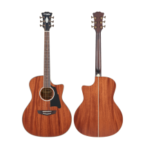 Excel Gramercy Acoustic / Electric Guitar, Natural Mahogany