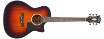 Excel Gramercy Acoustic / Electric Guitar, Mahogany Burst