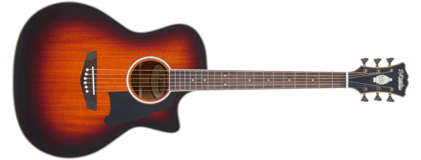 Excel Gramercy Acoustic / Electric Guitar, Mahogany Burst