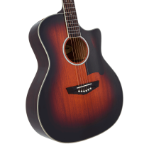 Excel Gramercy Acoustic / Electric Guitar, Mahogany Burst