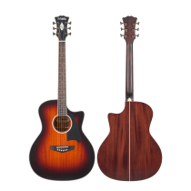 Excel Gramercy Acoustic / Electric Guitar, Mahogany Burst