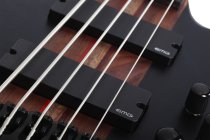 Charles Berthoud CB-5 5-String Electric Bass, See-Thru Black Satin
