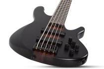 Charles Berthoud CB-5 Left-Handed 5-String Electric Bass, See-Thru Black Satin
