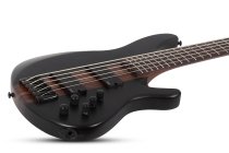 Charles Berthoud CB-5 Left-Handed 5-String Electric Bass, See-Thru Black Satin