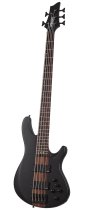 Charles Berthoud CB-5 Left-Handed 5-String Electric Bass, See-Thru Black Satin