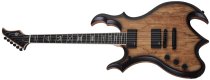 Wylde Audio Wrathmaker Left-Handed Electric Guitar, Spalted Maple with Black Burst