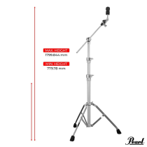 Single-Braced Boom Cymbal Stand with Quick Release WingLoc