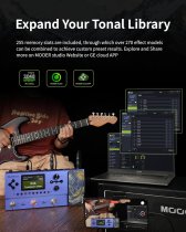 Guitar Multi-Effects Processor with Rechargeable Battery, LED Ambient Light, USB MIDI Control