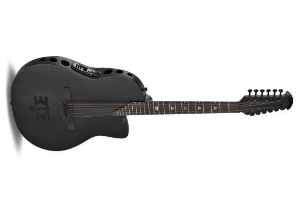 Adamas Melissa Etheridge Signature Mid Cutaway 12-string Electric/ Acoustic Guitar, Black