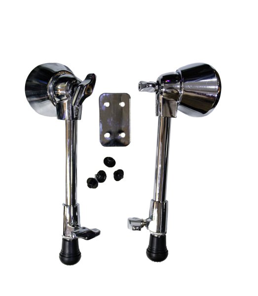 Bass Drum Spurs with Steel Plate & Screws for MDT & RS (Pair)