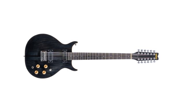 Hawk 12-String Neck-Through Electric Guitar, Transparent Black